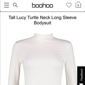 Boohoo small cream bodysuit
